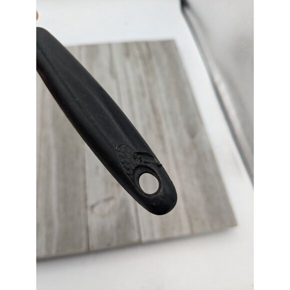 Vintage Ekco #4 Slotted Serving Chromium Plated Spoon Black Handle 12" - Picture 7 of 9